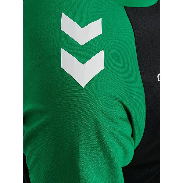 Hummel Match League Maillot Manches Courtes Hommes - Noir / Vert