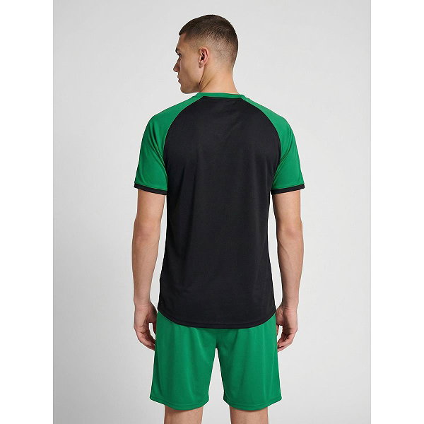 Hummel Match League Maillot Manches Courtes Hommes - Noir / Vert
