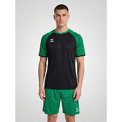 Présentation: Hummel Match League Maillot Manches Courtes Hommes - Noir / Vert