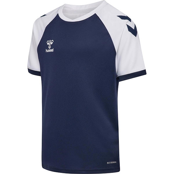 Hummel Match League Shirt Korte Mouw Kinderen - Marine / Wit
