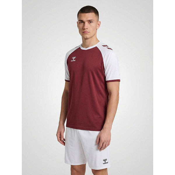 Hummel Match League Trikot Kurzarm Herren - Bordeaux / Weiß