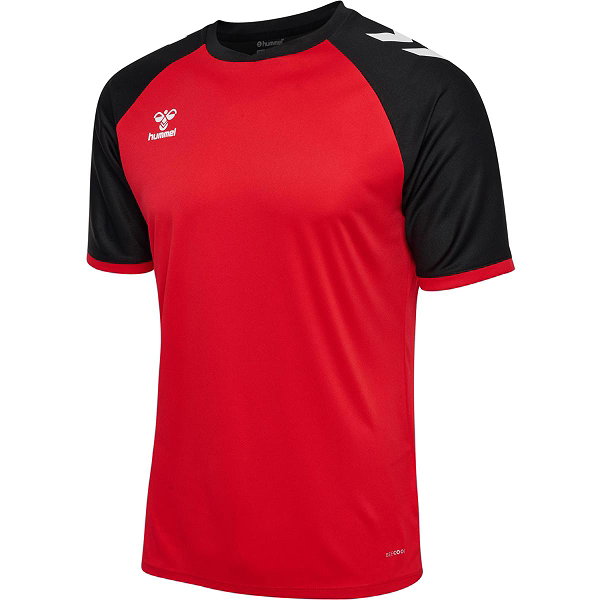 Hummel Match League Trikot Kurzarm Herren - Rot / Schwarz