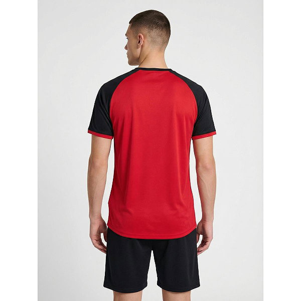 Hummel Match League Trikot Kurzarm Herren - Rot / Schwarz