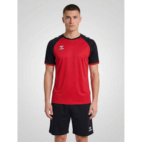Hummel Match League Trikot Kurzarm Herren - Rot / Schwarz
