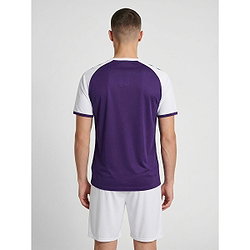 Présentation: Hummel Match League Maillot Manches Courtes Hommes - Mauve / Blanc