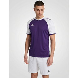 Présentation: Hummel Match League Maillot Manches Courtes Hommes - Mauve / Blanc