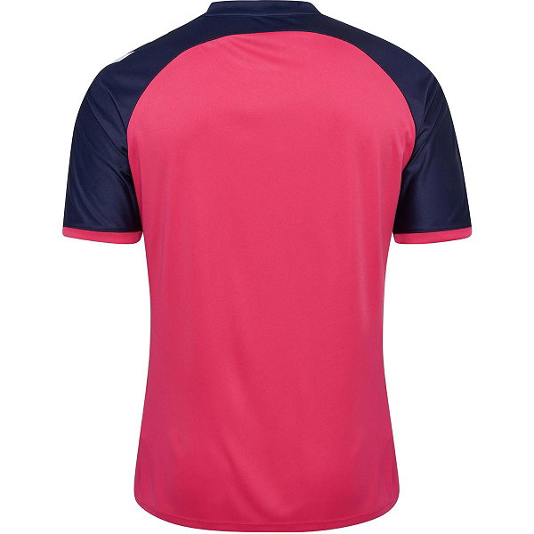 Hummel Match League Maillot Manches Courtes Hommes - Raspberry / Marine