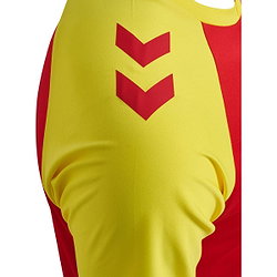 Présentation: Hummel Match League Maillot Manches Courtes Hommes - Rouge / Jaune