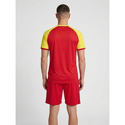 Présentation: Hummel Match League Maillot Manches Courtes Hommes - Rouge / Jaune