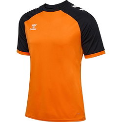 Présentation: Hummel Match League Maillot Manches Courtes Hommes - Orange / Noir