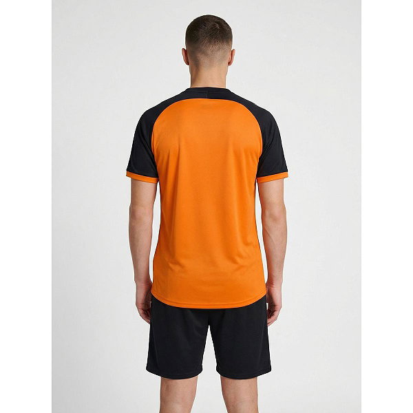 Hummel Match League Maillot Manches Courtes Hommes - Orange / Noir