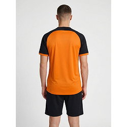 Présentation: Hummel Match League Maillot Manches Courtes Hommes - Orange / Noir