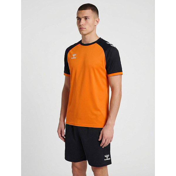 Hummel Match League Maillot Manches Courtes Hommes - Orange / Noir