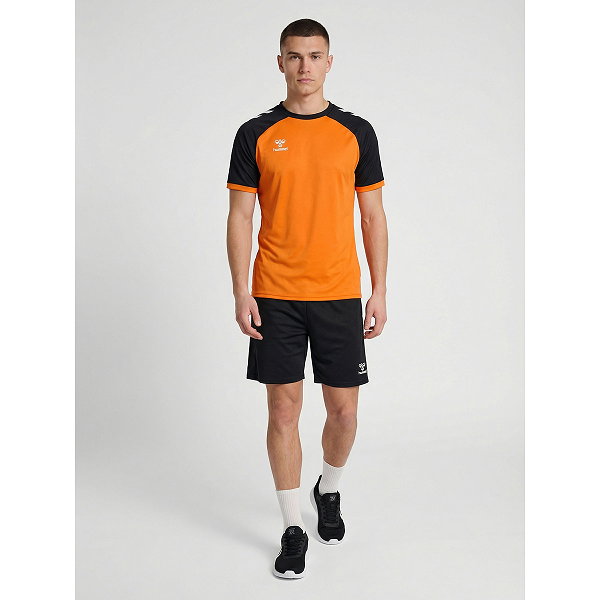 Hummel Match League Maillot Manches Courtes Hommes - Orange / Noir