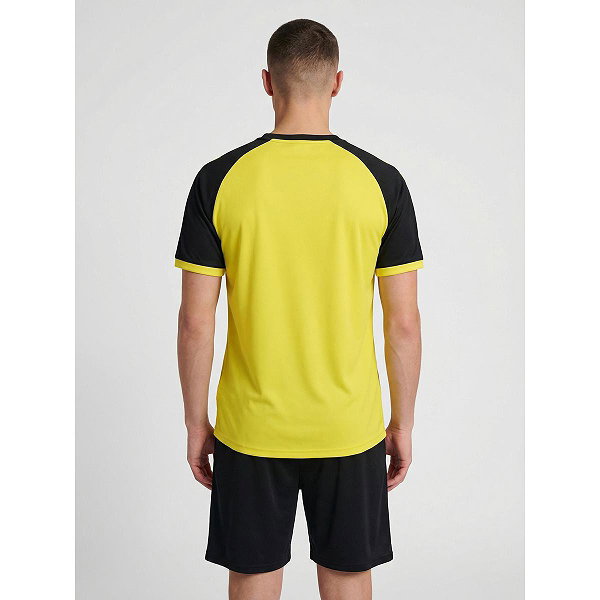 Hummel Match League Maillot Manches Courtes Hommes - Jaune / Noir