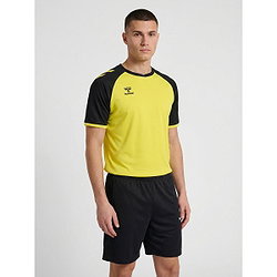 Présentation: Hummel Match League Maillot Manches Courtes Hommes - Jaune / Noir
