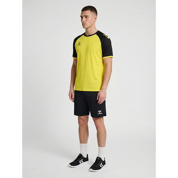 Hummel Match League Maillot Manches Courtes Hommes - Jaune / Noir