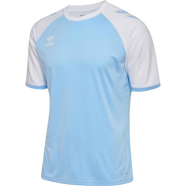 Hummel Match League Maillot Manches Courtes Hommes - Bleu Ciel / Blanc
