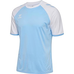 Présentation: Hummel Match League Maillot Manches Courtes Hommes - Bleu Ciel / Blanc