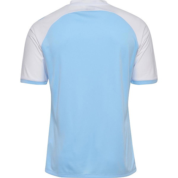 Hummel Match League Maillot Manches Courtes Hommes - Bleu Ciel / Blanc