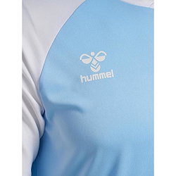 Présentation: Hummel Match League Maillot Manches Courtes Hommes - Bleu Ciel / Blanc