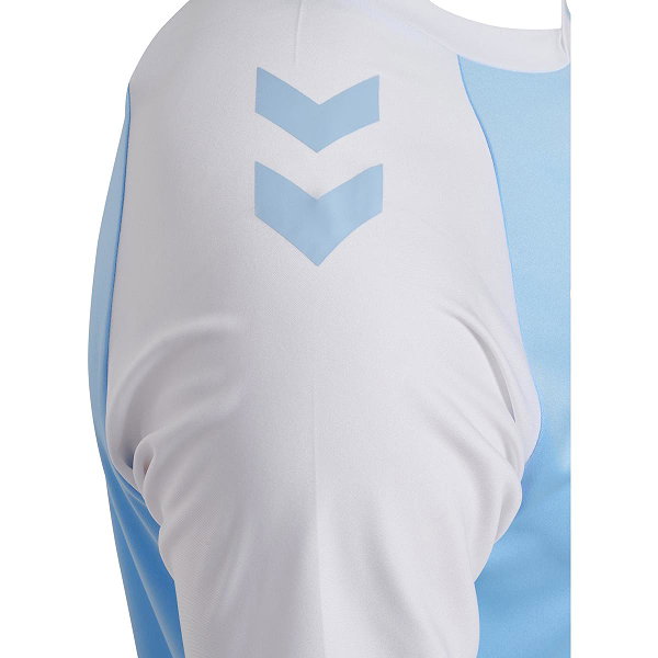 Hummel Match League Maillot Manches Courtes Hommes - Bleu Ciel / Blanc