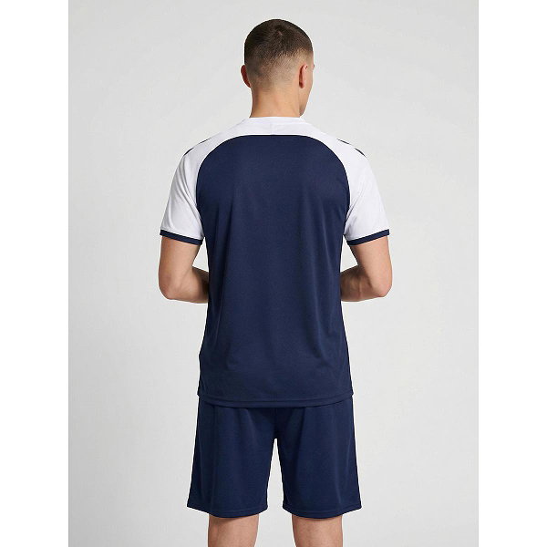 Hummel Match League Maillot Manches Courtes Hommes - Marine / Blanc