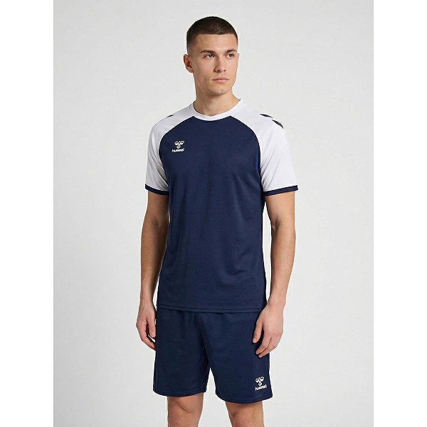 Hummel Match League Maillot Manches Courtes Hommes - Marine / Blanc