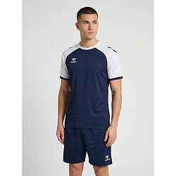 Présentation: Hummel Match League Maillot Manches Courtes Hommes - Marine / Blanc