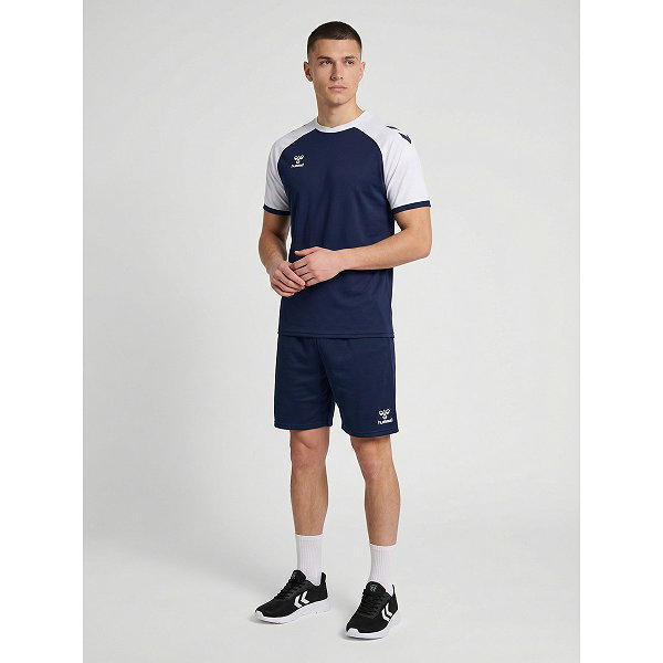 Hummel Match League Maillot Manches Courtes Hommes - Marine / Blanc