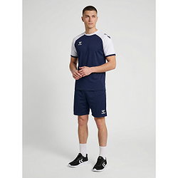 Présentation: Hummel Match League Maillot Manches Courtes Hommes - Marine / Blanc