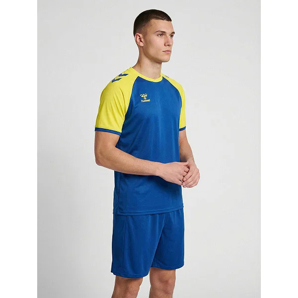 Hummel Match League Maillot Manches Courtes Hommes - Royal / Jaune