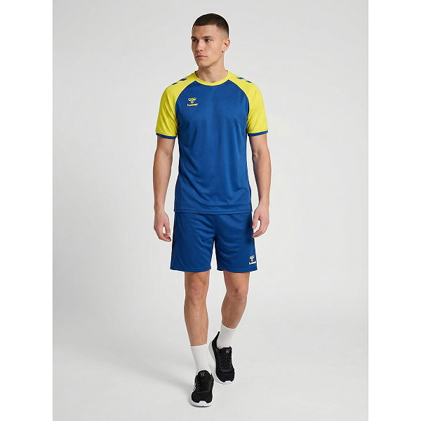 Hummel Match League Maillot Manches Courtes Hommes - Royal / Jaune