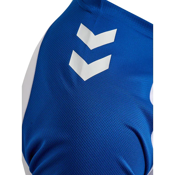 Hummel Match League Maillot Manches Courtes Hommes - Blanc / Royal