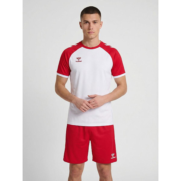 Hummel Match League Maillot Manches Courtes Hommes - Blanc / Rouge