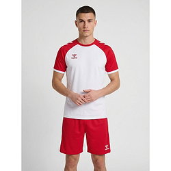 Présentation: Hummel Match League Maillot Manches Courtes Hommes - Blanc / Rouge
