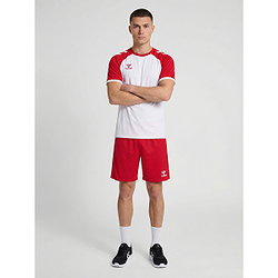 Présentation: Hummel Match League Maillot Manches Courtes Hommes - Blanc / Rouge