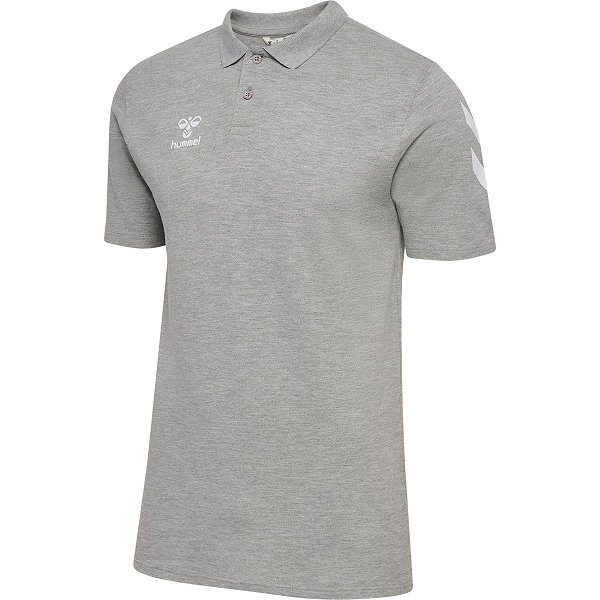 Hummel Go 2.0 Chevron Polo Heren - Grijs Gemeleerd