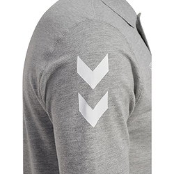 Voorvertoning: Hummel Go 2.0 Chevron Polo Heren - Grijs Gemeleerd