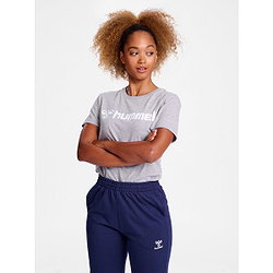 Présentation: Hummel Go 2.0 Logo T-Shirt Femmes - Gris Mélange