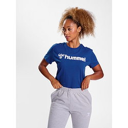 Vorschau: Hummel Go 2.0 Logo T-Shirt Damen - Royal / Weiß