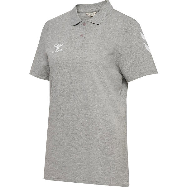 Hummel Go 2.0 Chevron Poloshirt Damen - Grau Meliert