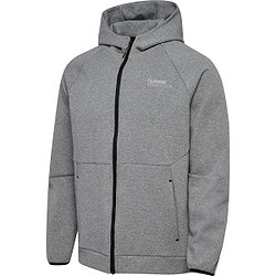 Hummel Tech Fleece Regular Zip Sweater Met Kap Heren - Grijs Gemeleerd