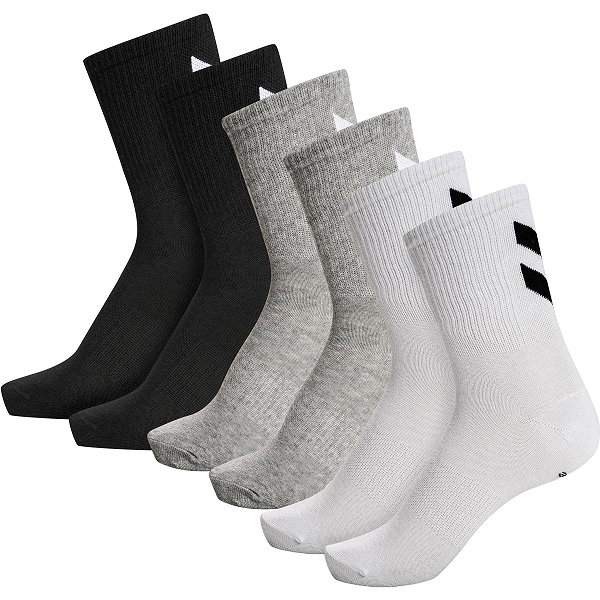 Hummel Chevron 6-Pack Sportsokken - Zwart / Wit / Grijs