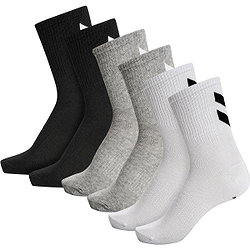 Hummel Chevron 6-Pack Sportsocken - Schwarz / Weiß / Grau