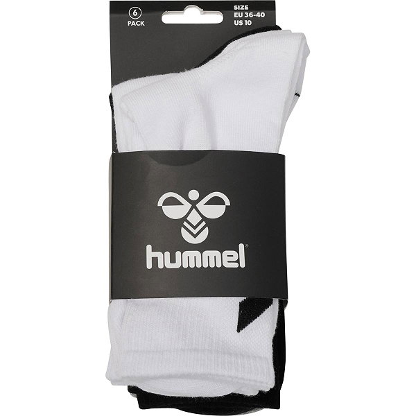 Hummel Chevron 6-Pack Sportsokken - Zwart / Wit / Grijs