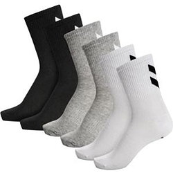 Voorvertoning: Hummel Chevron 6-Pack Sportsokken - Zwart / Wit / Grijs