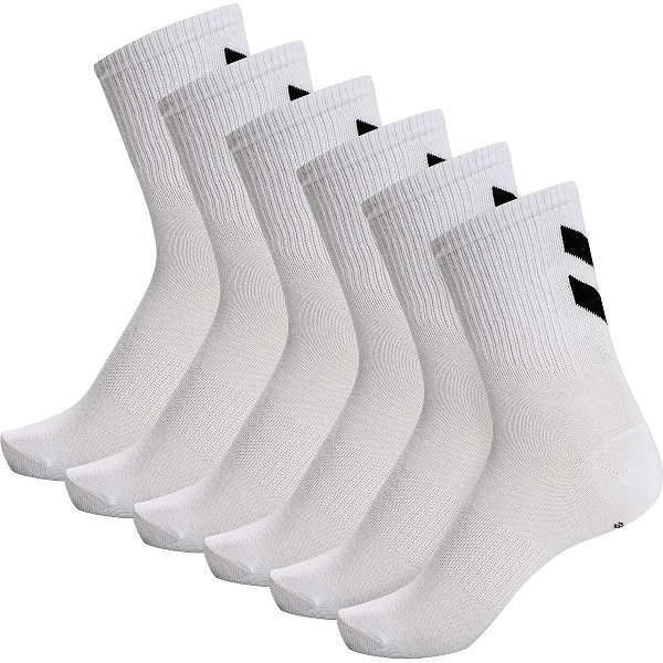 Hummel Chevron 6-Pack Sportsokken - Wit