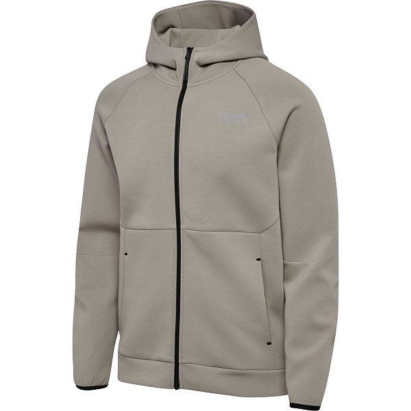 Hummel Tech Fleece Regular Zip Sweater Met Kap Heren - Taupe