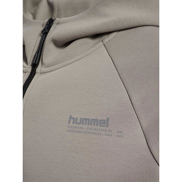 Hummel Tech Fleece Regular Zip Sweater Met Kap Heren - Taupe